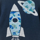 Toddler & Kids Boys Graphic Sweater | Space Rocket