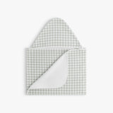 Picnic Gingham Children's Hooded Towel - Green