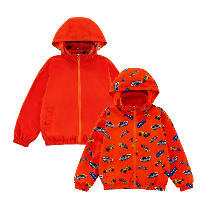 Max Reversible Rain Jacket Windbreaker, Hot Rod