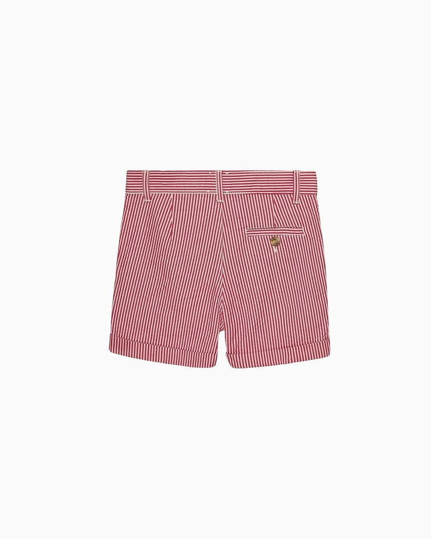 Charlie Chino Shorts in Red Stripe