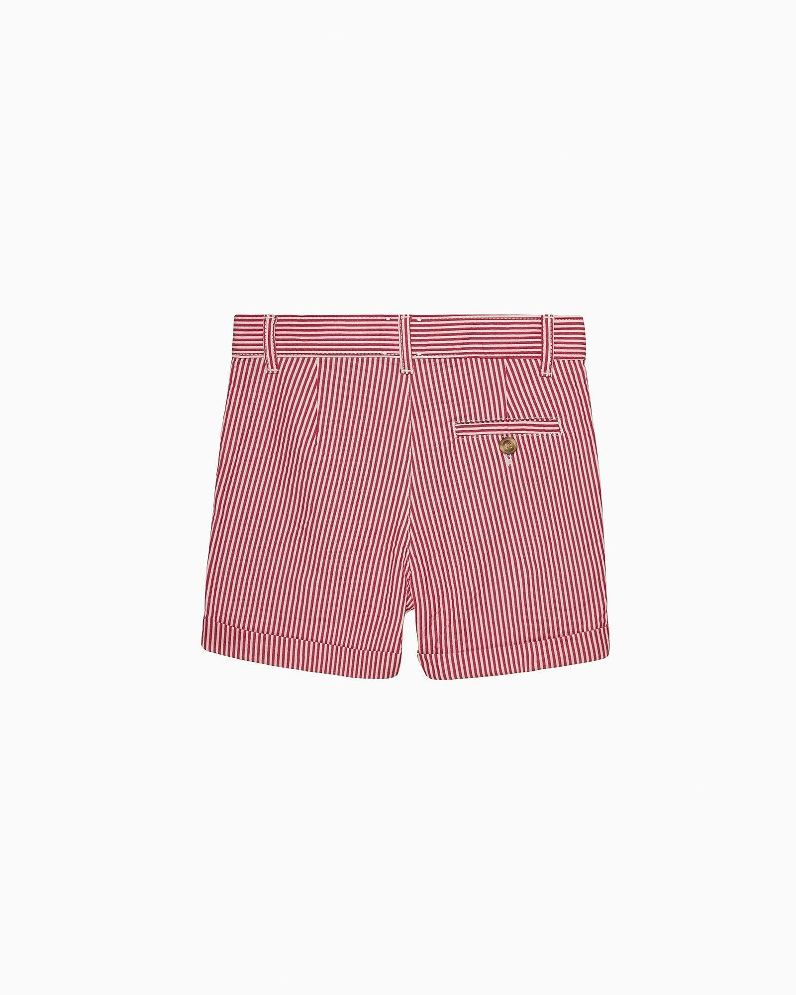 Charlie Chino Shorts in Red Stripe