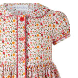 Floral Butterfly Button-Front Dress