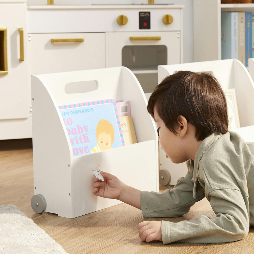 Fantasy Fields by Teamson Kids - Simplicity Walker Display Bookcase Kids Furniture - White