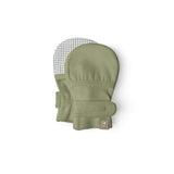 STAY ON MITTS | ARTICHOKE — Bamboo Organic Cotton Blend, 0–6M
