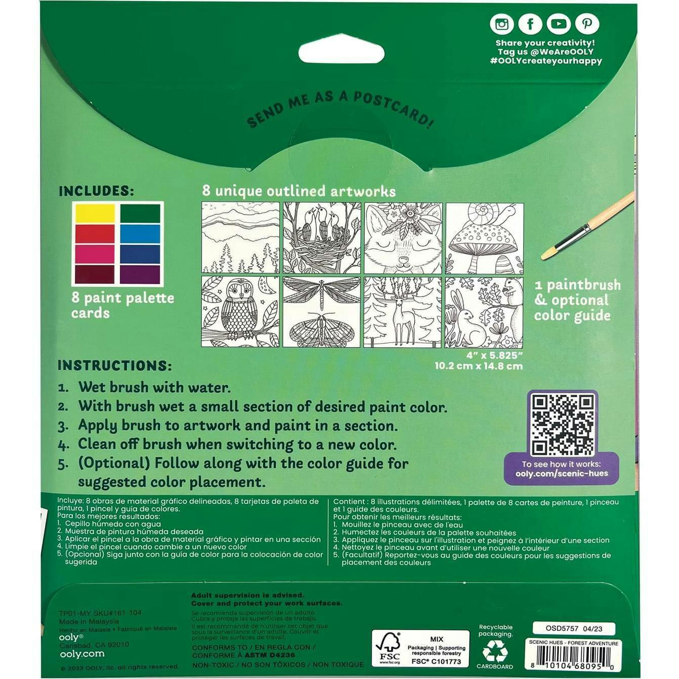 Scenic Hues DIY Watercolor Art Kit - Forest Adventure