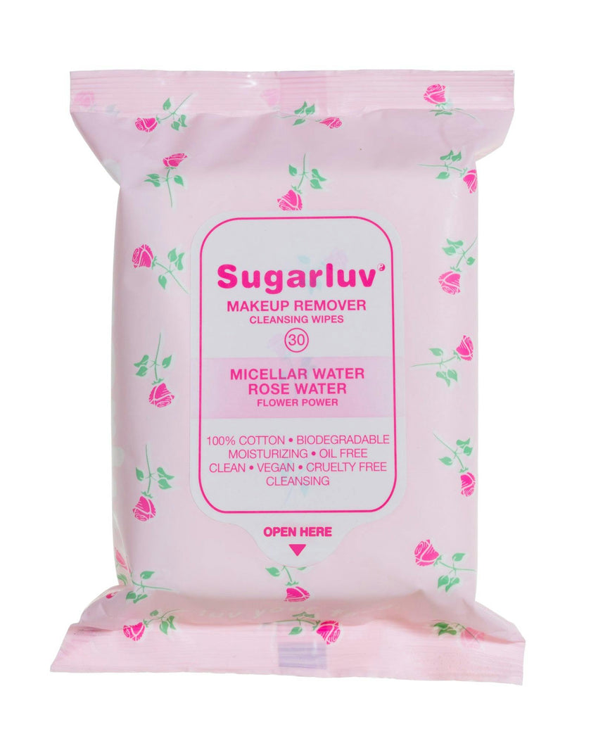 Rosewater Facial Wipes and Rhinestone Heart Acne Patches Duo