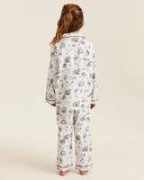 Kid's Twill Pajama Set in Hallow's Eve Toile