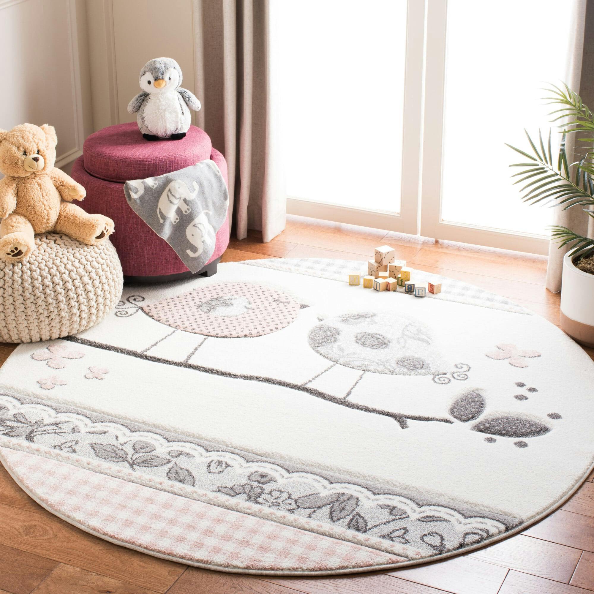 Carousel Kids Rug, Pink