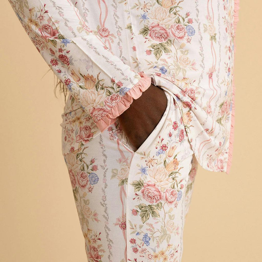 Janey Women's Ruffled Pajama Set