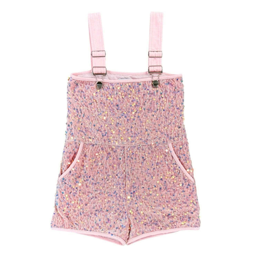 Pretty in Pink Sequin Overalls