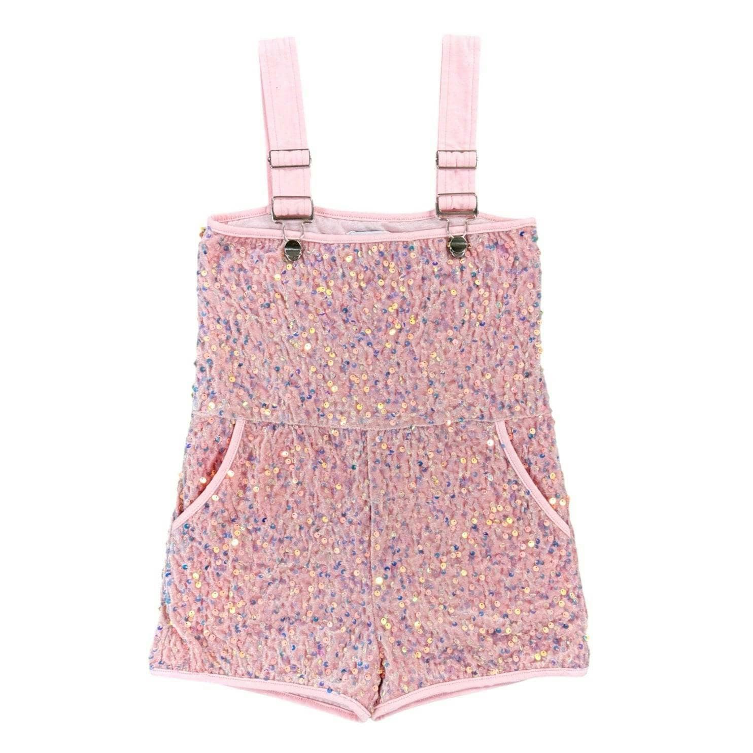Pretty in Pink Sequin Overalls