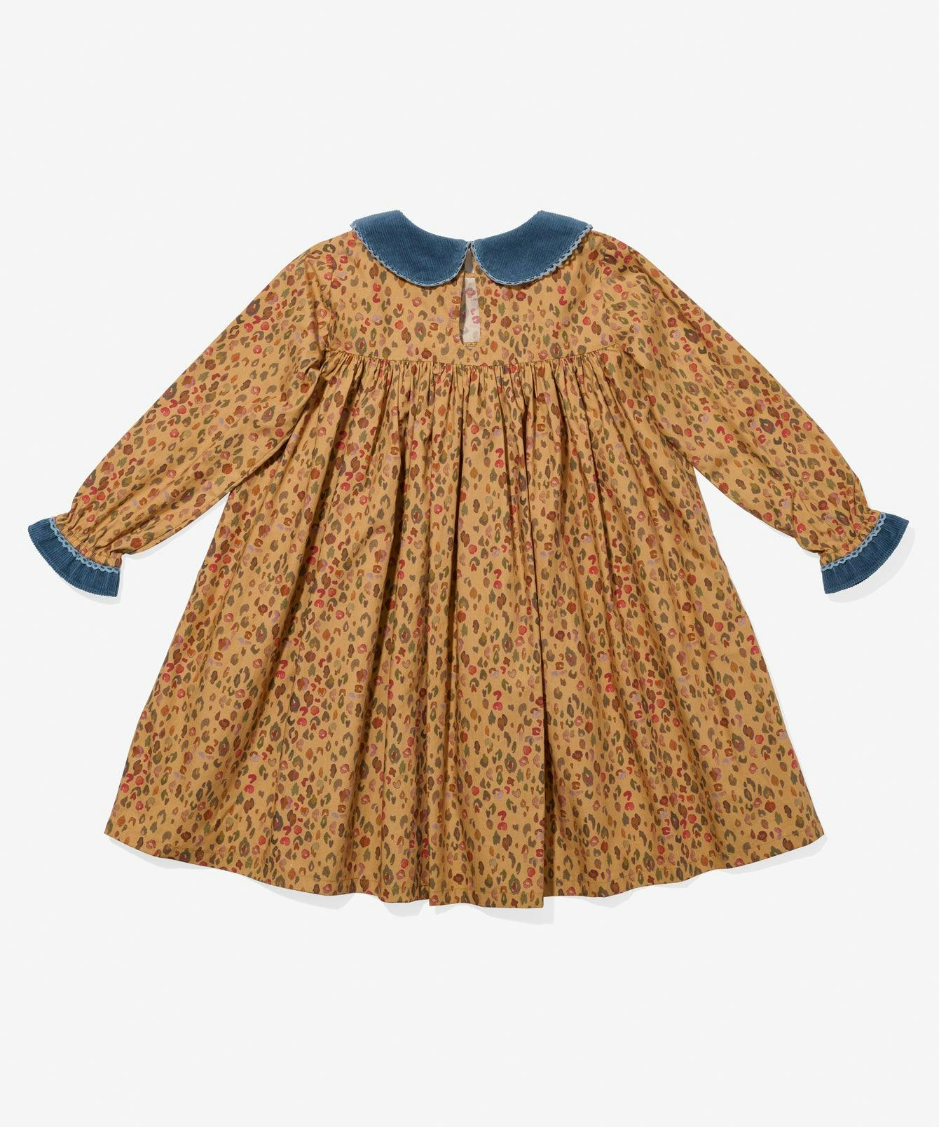 Delphina Dress, Sand Leopard