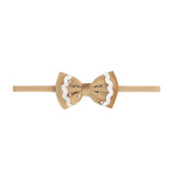 Gingerbread Christmas Velvet Bow Baby Headband