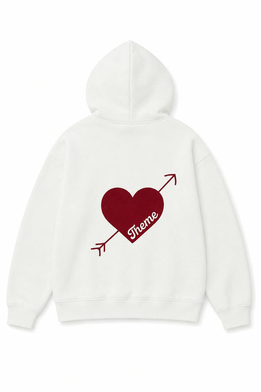 Lea White French Terry Oversized Hoodie - Ace
