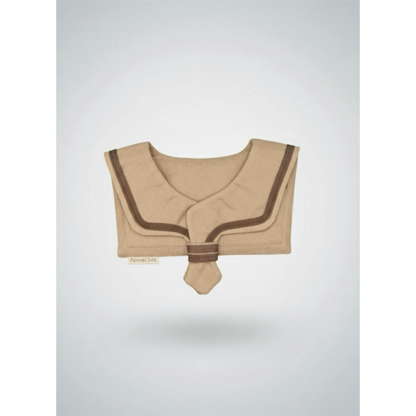 Sailor Style Collar- Cocoa Stripe