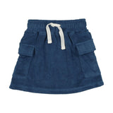 Terry Cloth Pocket Short Skirt
