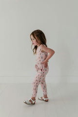 Girls Tank Jumper in Aqua Grey Floral