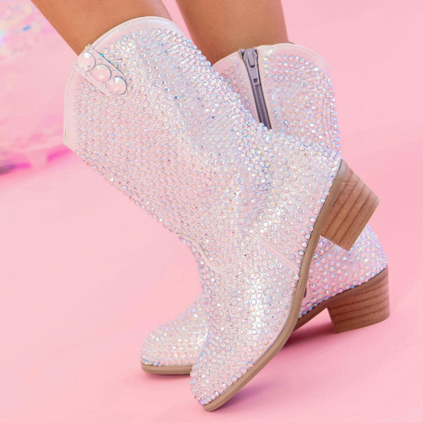 Silver Crystal Cowgirl Boots