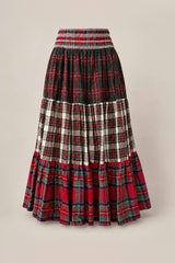 Zoey Skirt in Mixed Plaid