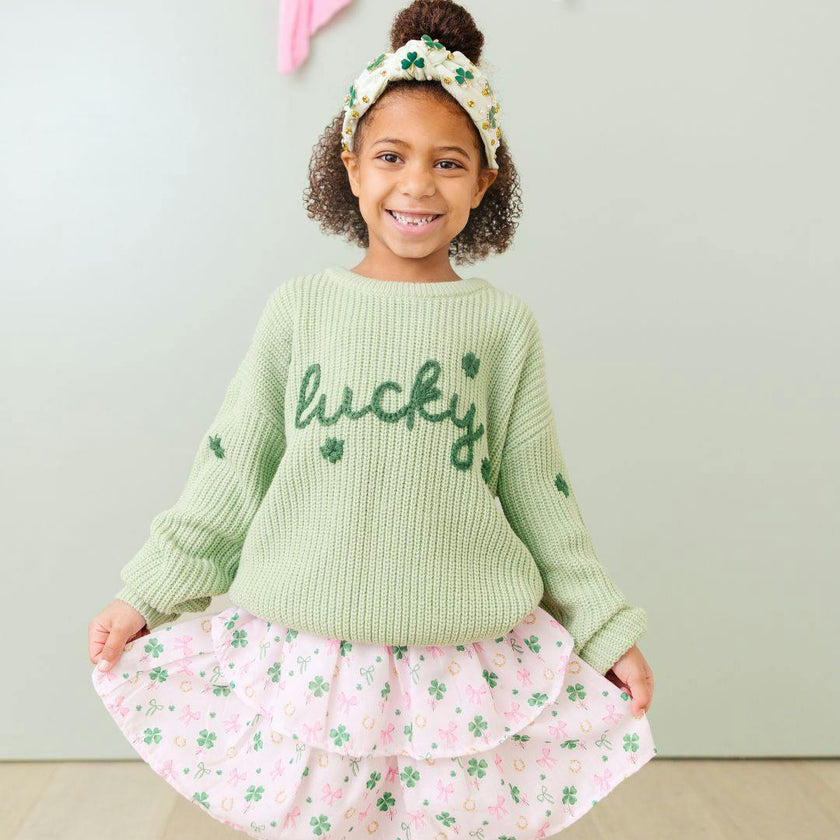 Lucky Shamrock St. Patrick's Day Knit Sweater
