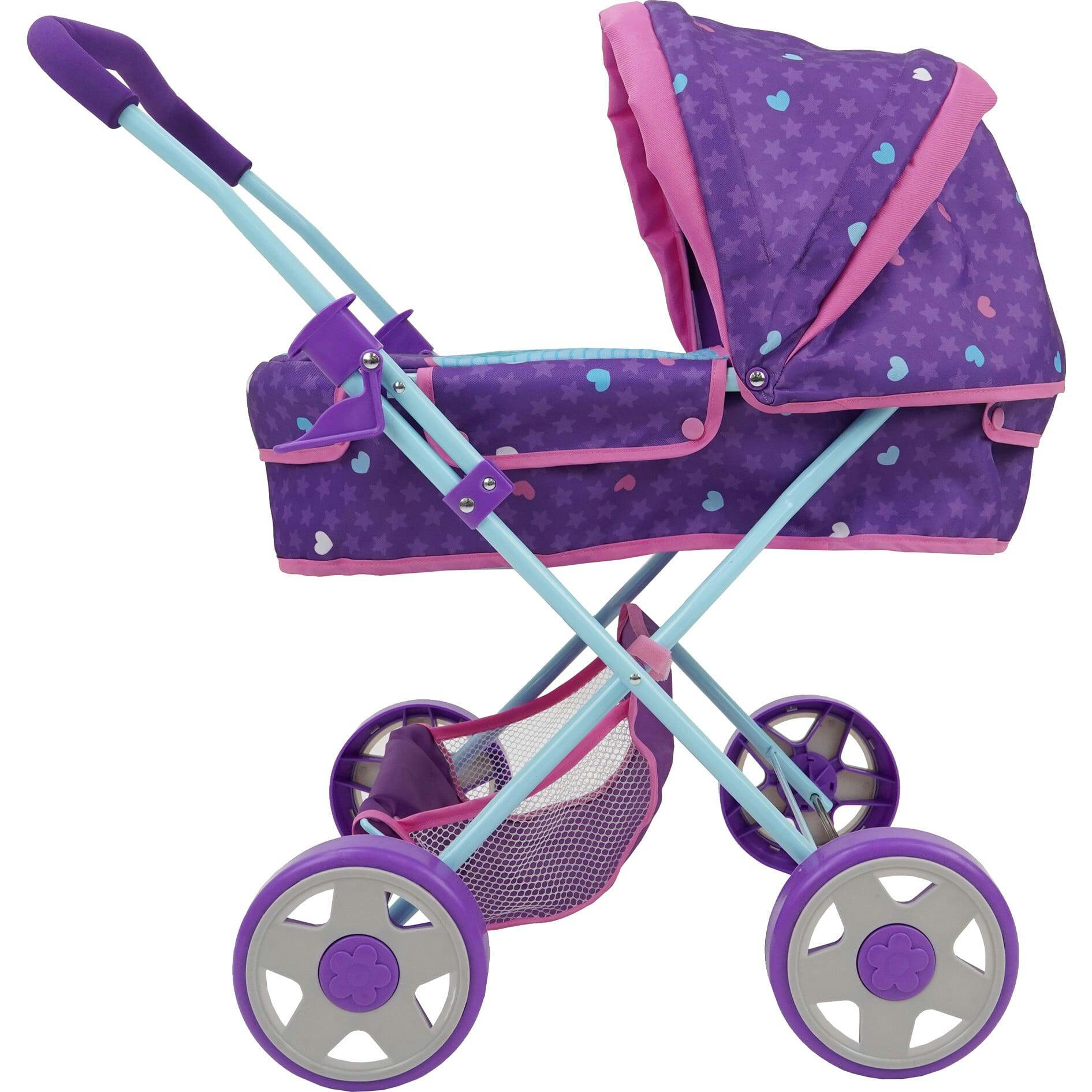509 Mermaid Doll Pram - Purple & Teal