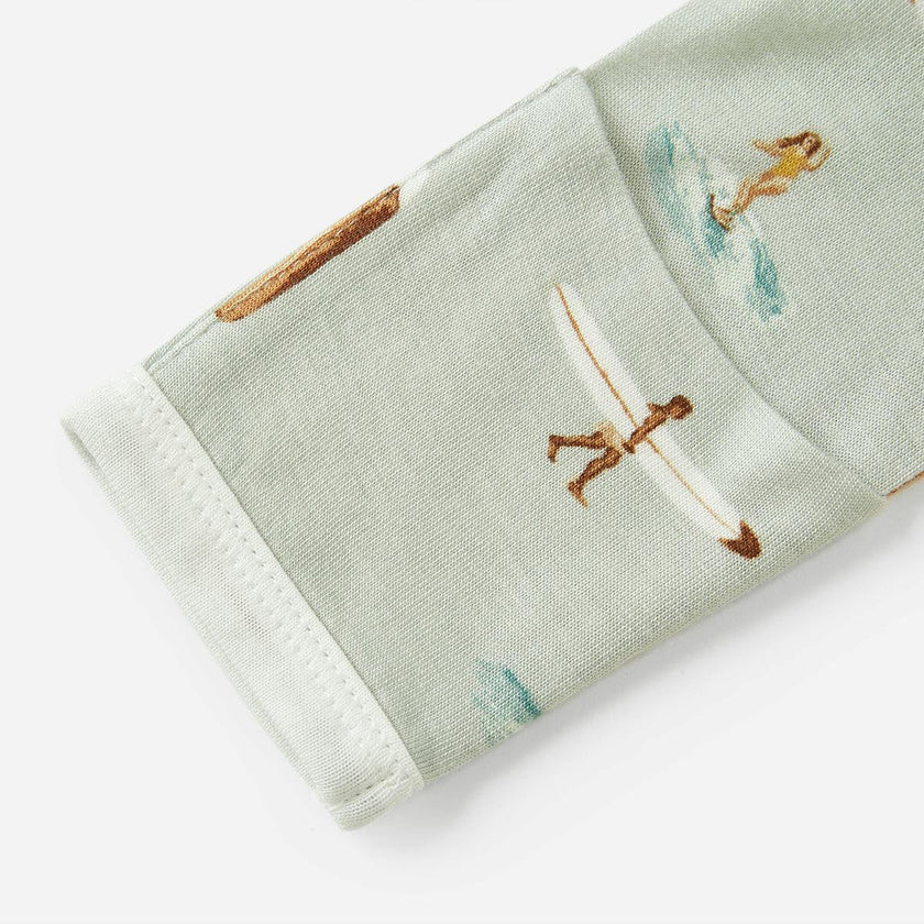 Vintage Surf Bamboo Newborn Gown & Hat Set