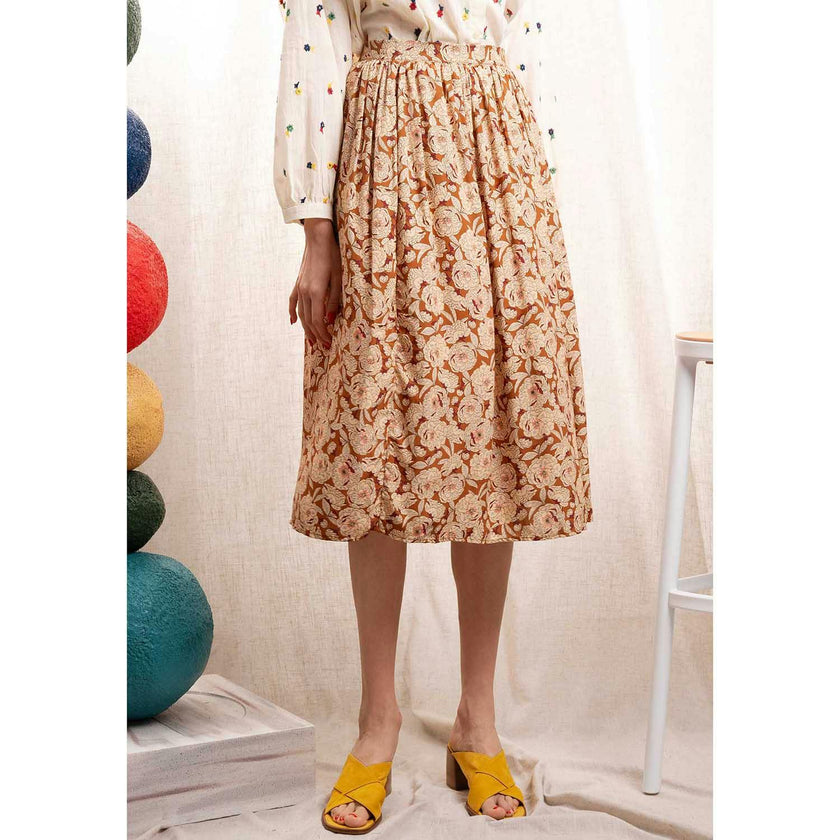 BONTON Holaw Floral Midi Skirt - Women's