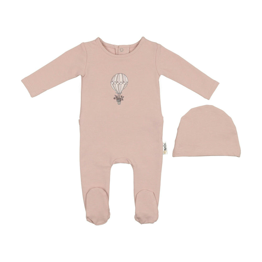 Air Balloon Footie and Beanie Set