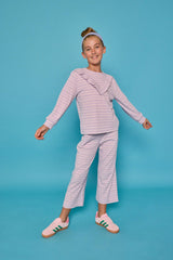Palazzo Pants - Lavender Sparkle Stripe