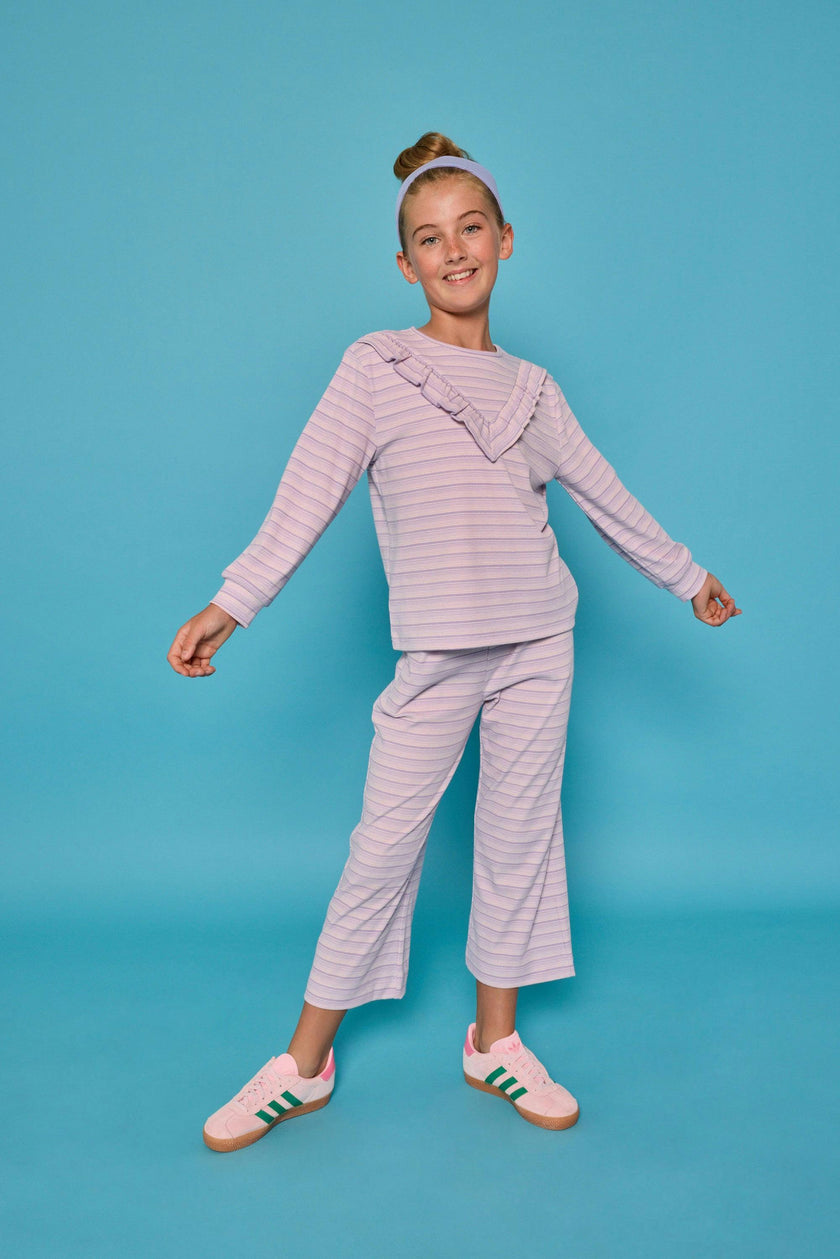 Aspen Tee - Lavender Sparkle Stripe
