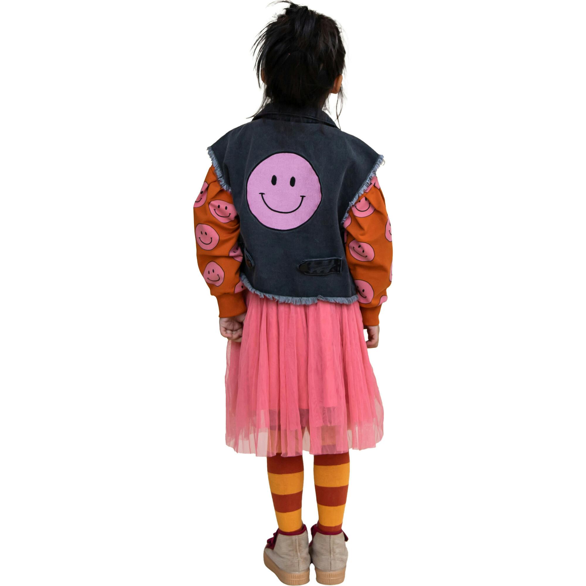Happy Faces Graphic Print Crew Neck Long Sleeve Sweatshirt