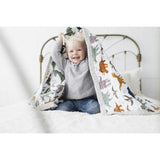 Cotton Muslin Quilted Throw - Dino Friends