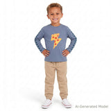 Boys Long Sleeve Tee & Jogger Set | Pizza Lightning-Bolt