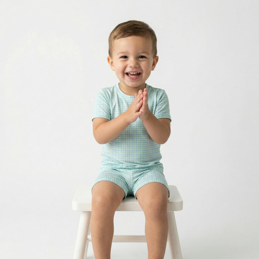 Bluegrass Picnic Short Sleeve & Shorts Bamboo Toddler Pajama Set