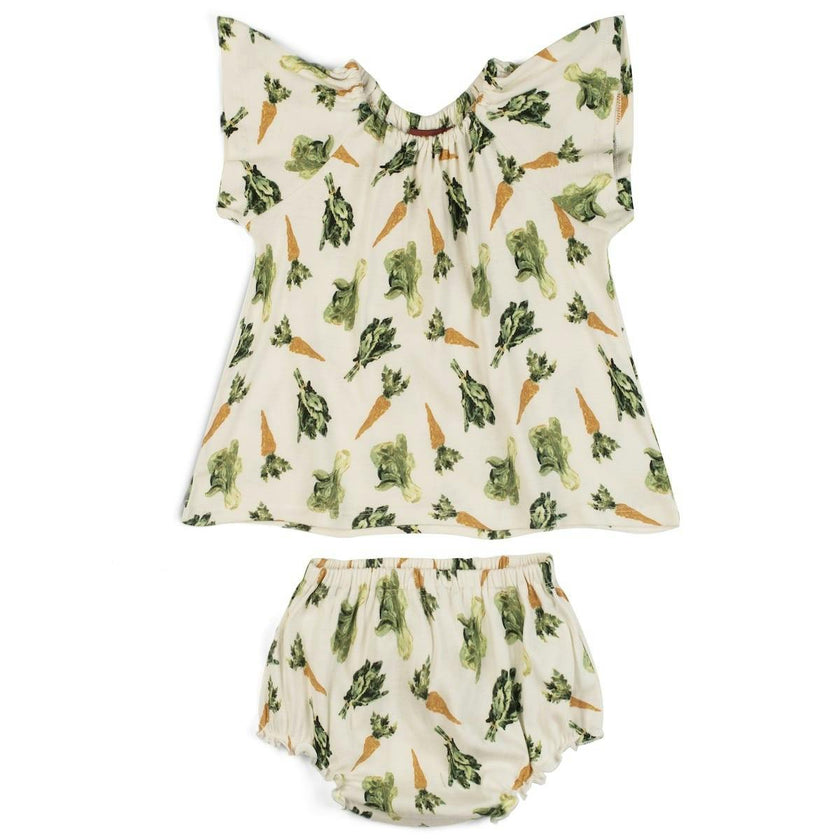 Fresh Veggies Organic Cotton Dress & Bloomer Set
