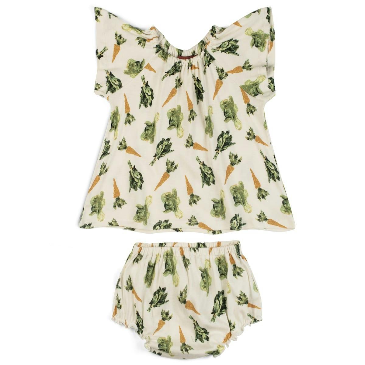 Fresh Veggies Organic Cotton Dress & Bloomer Set