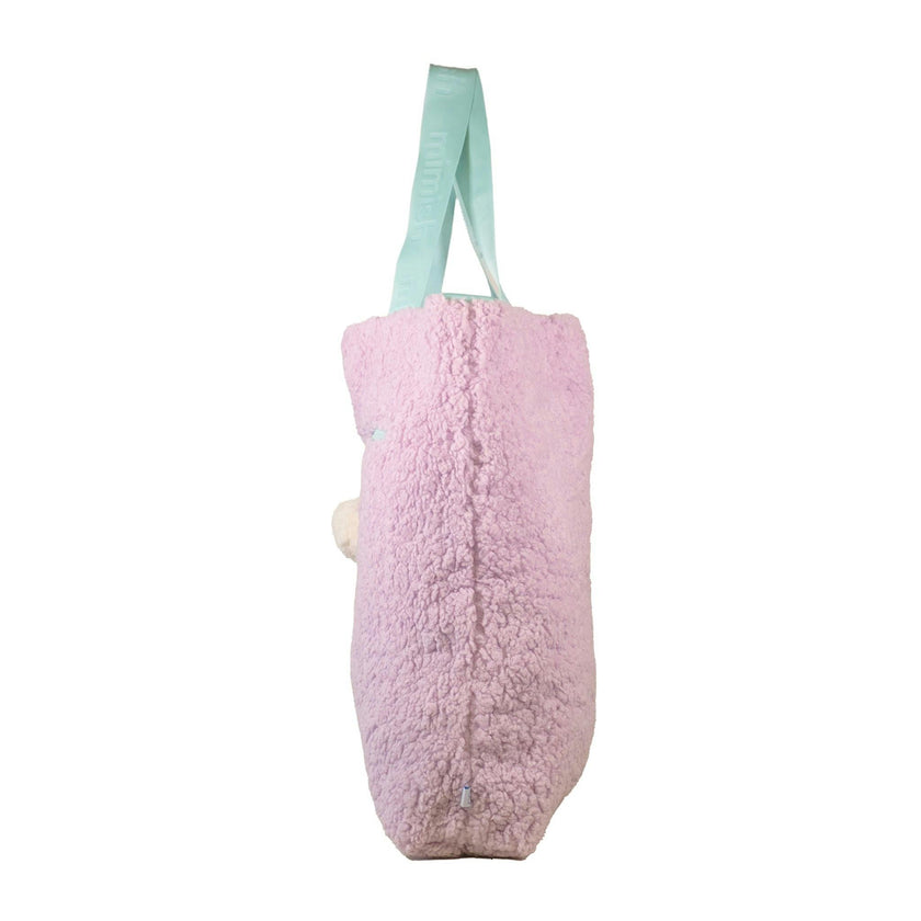 Snuggle Tote XL – The Oversized Sherpa Tote Bag for Sleepovers, Violet Dreams