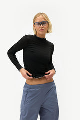 Ynes Long Sleeve Top, Black