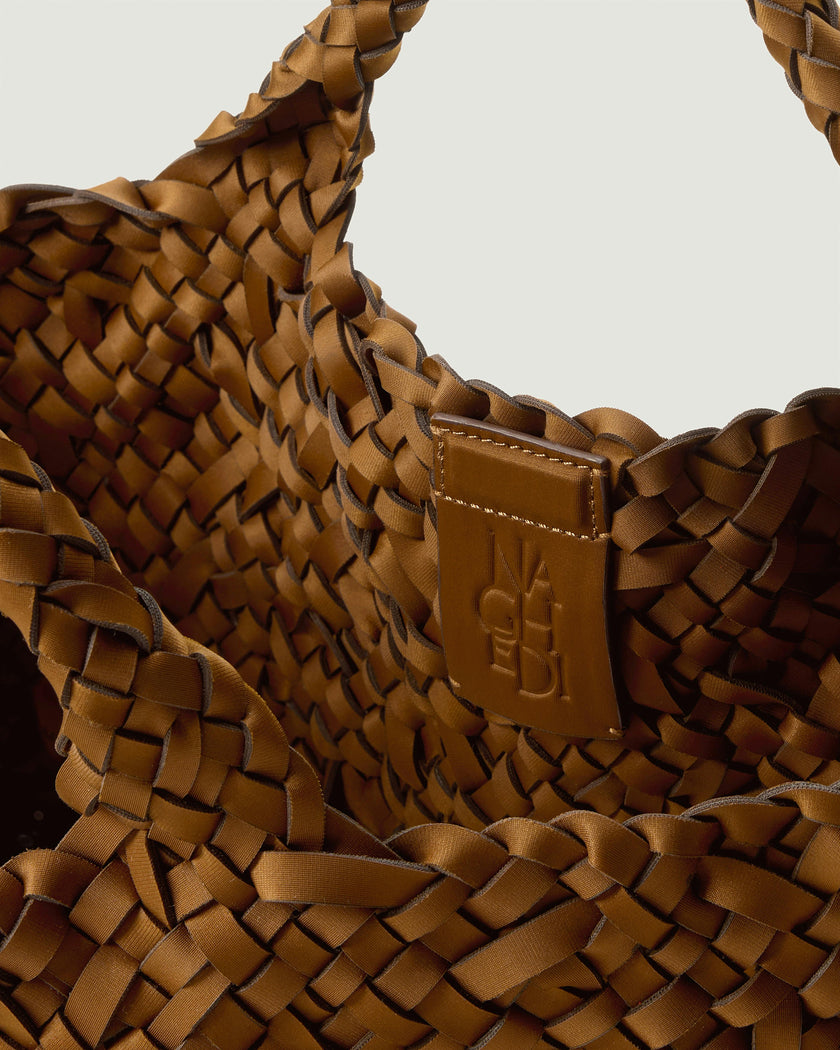 St. Barths Medium Tote Nest Weave | Teak