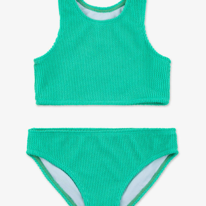 Meredith - Crinkle Two Piece Tankini Swimsuit