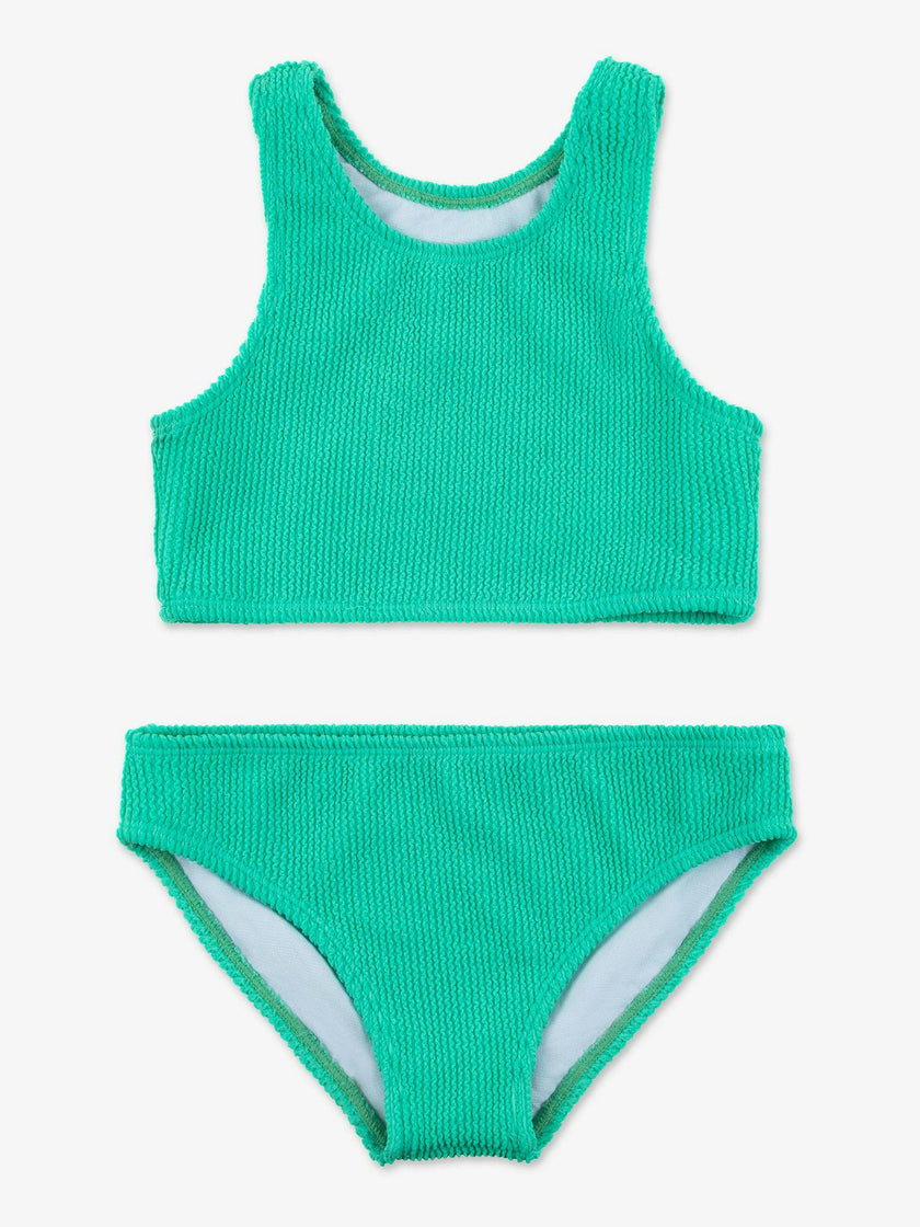 Meredith - Crinkle Two Piece Tankini Swimsuit