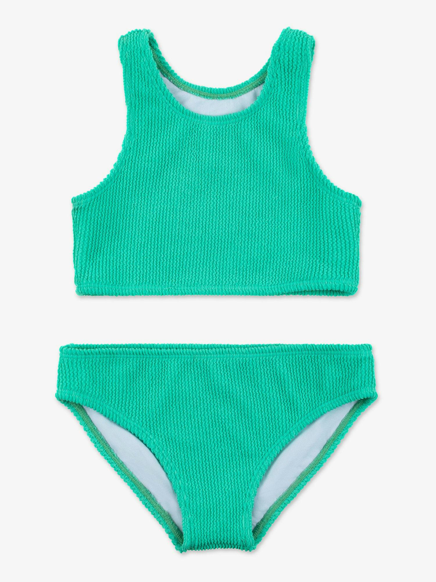 Meredith - Crinkle Two Piece Tankini Swimsuit
