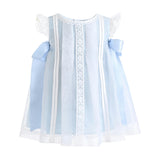Light Blue Romilly Satin Bow Dress