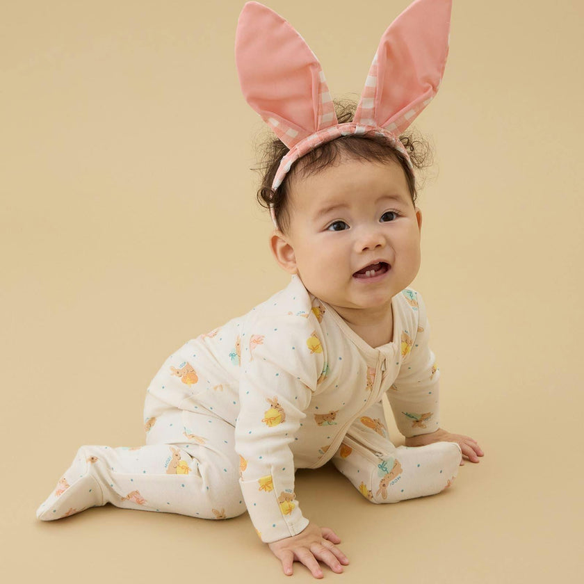 Bunny Clever Zip Baby Pajamas
