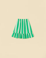 Organic Sunday Skirt in Green Stripe