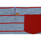 Rafael Yarn Dye Pocket Henley Boy True Blue