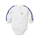 Baby Dog Striped Sleeve Bodysuit, ivory
