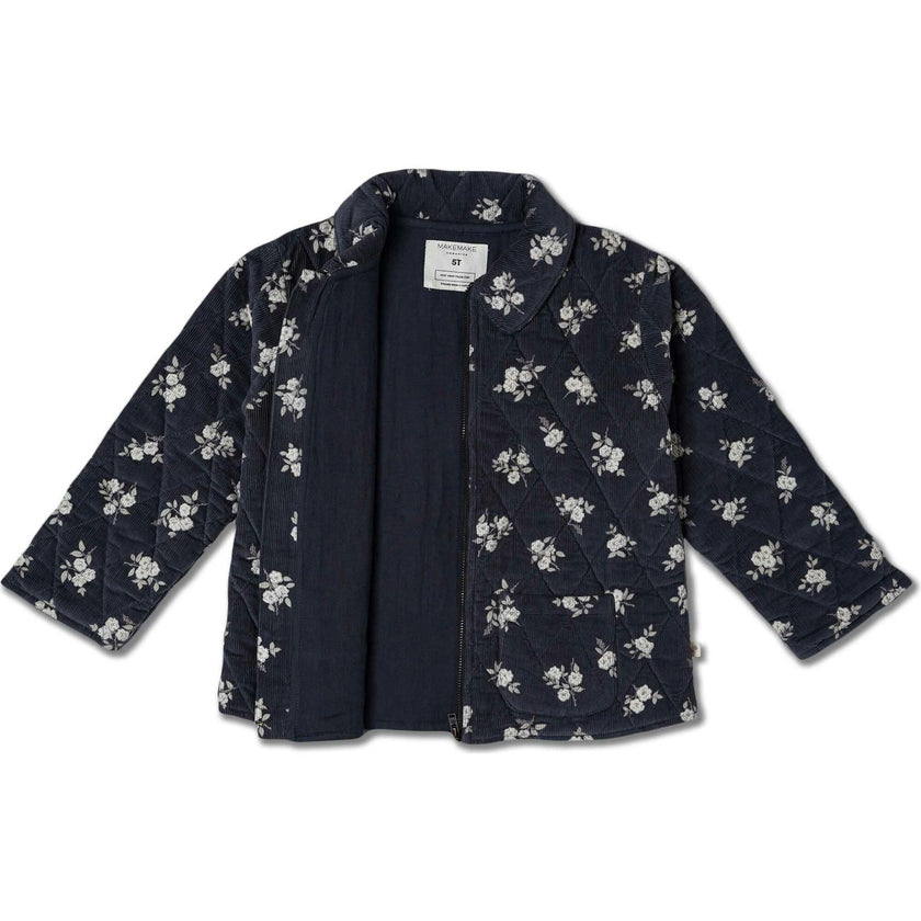 Organic Quilted Corduroy Zipper Jacket