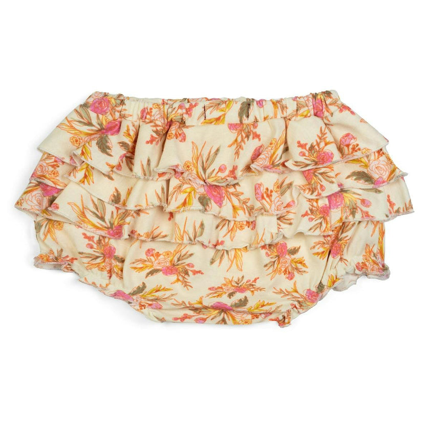 Vintage Floral Organic Cotton Ruffle Bloomer