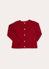 Openwork Cardigan In Burgundy (6mths-10yrs)